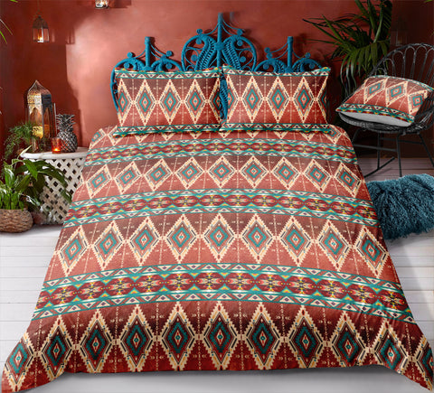 Image of Indian inspired - Cherokee Aztec Bedding Set - Beddingify