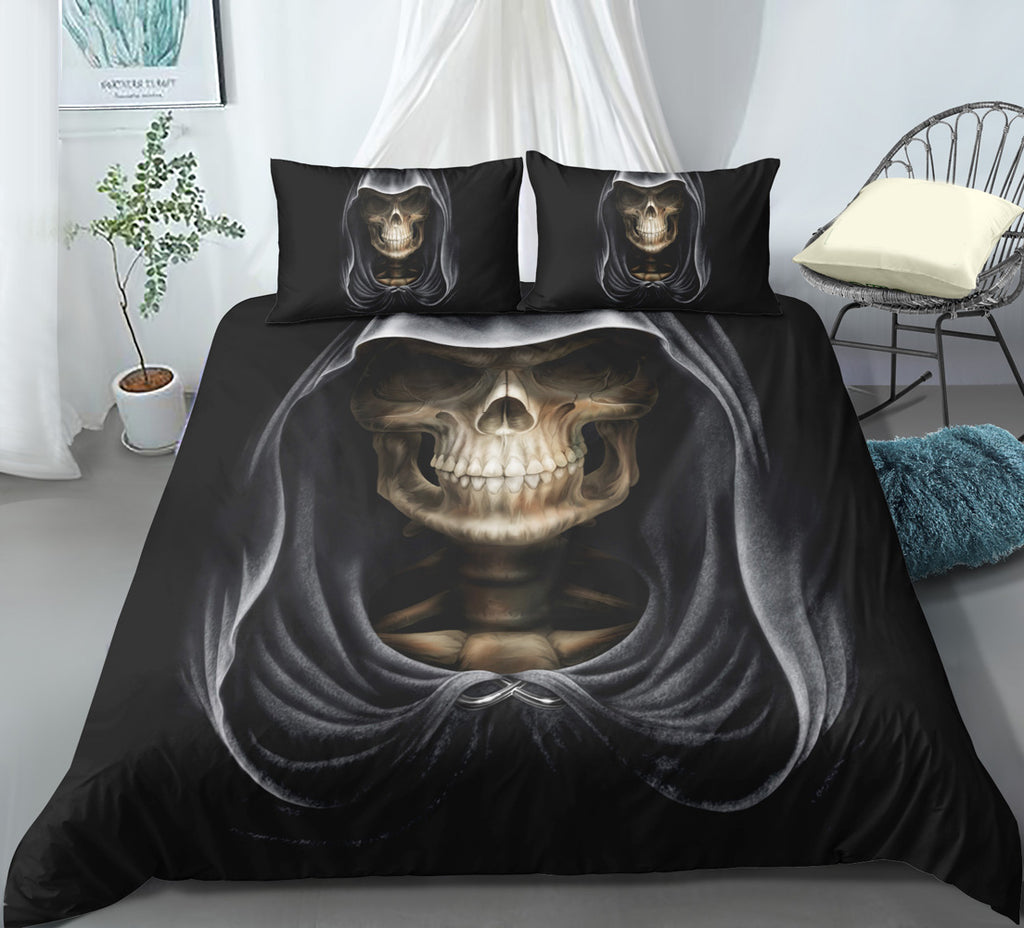Dark Reaper Skull Bedding Set