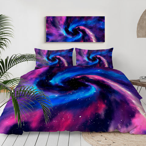 Image of Galaxy Background LKEUN04 Bedding Set
