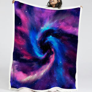 Galaxy Background LKEUN04 Soft Sherpa Blanket