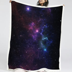Galaxy Theme LKEUN07 Soft Sherpa Blanket