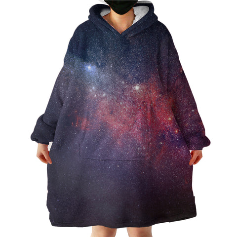 Image of Space Galaxy Background LKEUN08 Hoodie Wearable Blanket