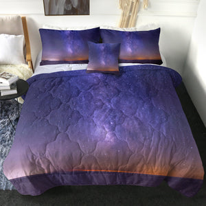 Purple Sky With Stars LKEUN10 Comforter Set