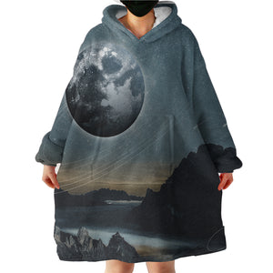 Mountain Under The Planet LKEUN14  Hoodie Wearable Blanket