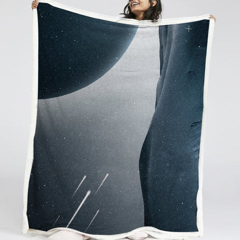 Image of Two Colors Sky LKEUN17 Soft Sherpa Blanket