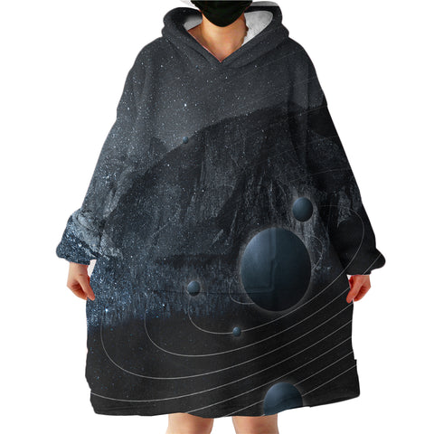 Image of Dark Starry Sky LKEUN18  Hoodie Wearable Blanket