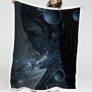 Dark Starry Sky LKEUN18  Soft Sherpa Blanket