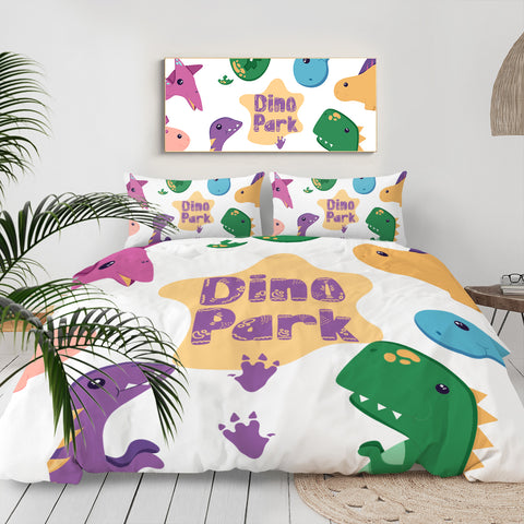 Image of Cartoon Dinosaurs Park LKDIN002 Bedding Set