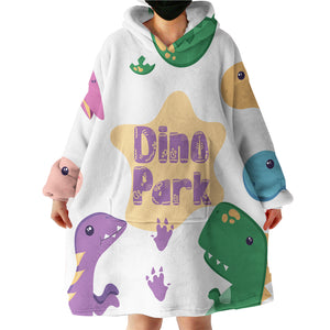 Cartoon Dinosaurs Park LKDIN002 Hoodie Wearable Blanket