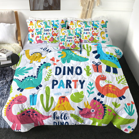 Image of Cute Cartoon Dinosaurs LKDIN003 Comforter Set