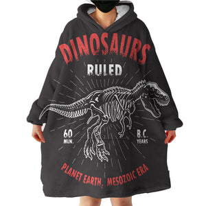 Dinosaur Vintage Style LKDIN008 Hoodie Wearable Blanket