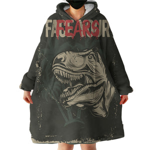 Dinosaur Fearless LKDIN009 Hoodie Wearable Blanket