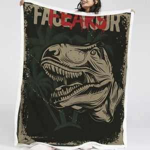 Dinosaur Fearless LKDIN009 Soft Sherpa Blanket
