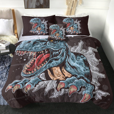 Image of Blue Dinosaur LKDIN010 Comforter Set