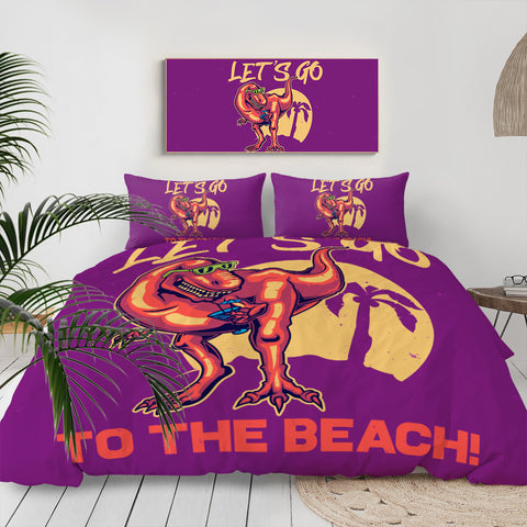 Image of Dinosaur On The Beach LKDIN011 Bedding Set