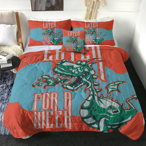 Image of Fire-Breathing Dinosaur LKDIN012 Comforter Set