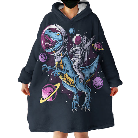 Image of Dinosaur Astronaut LKDIN015  Hoodie Wearable Blanket