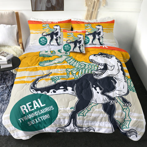 Image of Black & White Dinosaur LKDIN016 Comforter Set
