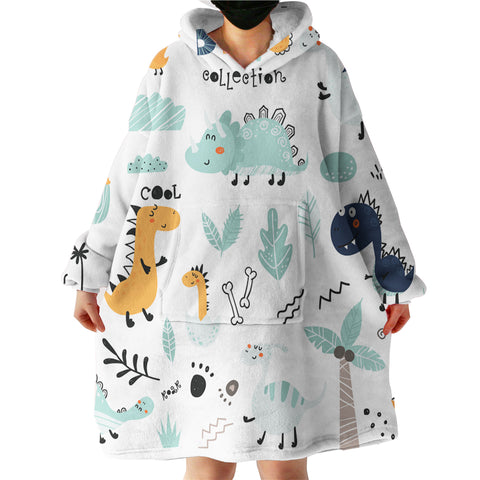 Image of The Garden Of Dinosaur LKDIN018 Hoodie Wearable Blanket