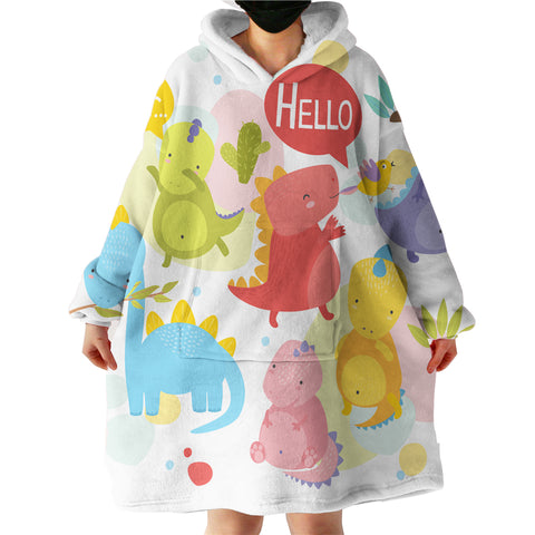 Image of Hello Dinosaur LKDIN020 Hoodie Wearable Blanket