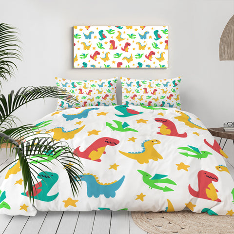 Image of Colorful Dinosaur LKDIN022 Bedding Set