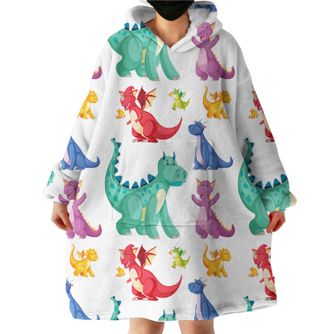 Image of Dinosaur Family LKDIN023 Hoodie Wearable Blanket