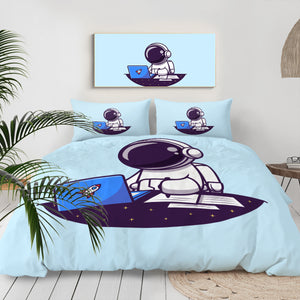 Rocket Astronaut LKSPMA03 Bedding Set