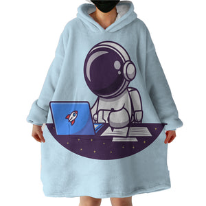 Rocket Astronaut LKSPMA03 Hoodie Wearable Blanket