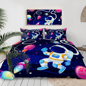 Colorful Astronaut LKSPMA04 Bedding Set