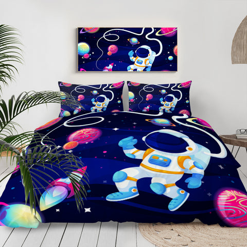 Image of Colorful Astronaut LKSPMA04 Bedding Set