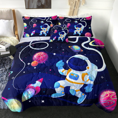 Image of Colorful Astronaut LKSPMA04 Comforter Set