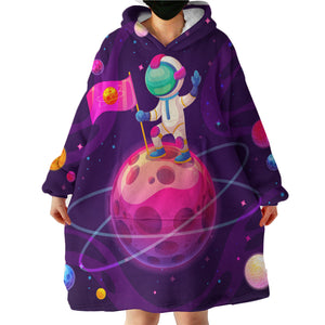 Cartoon Astronaut LKSPMA05 Hoodie Wearable Blanket