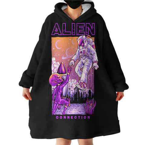 Image of Alien And Astronaut LKSPMA07 Hoodie Wearable Blanket