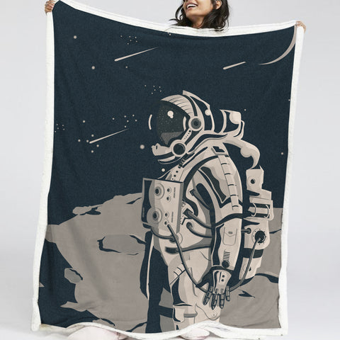 Image of Astronaut Discovery LKSPMA10 Fleece Blanket