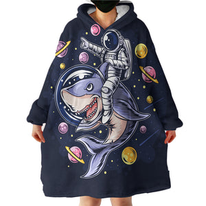 Astronaut and Dolphin LKSPMA11 Hoodie Wearable Blanket