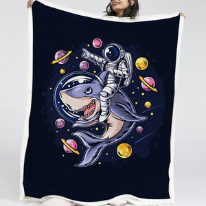 Astronaut and Dolphin LKSPMA11 Fleece Blanket