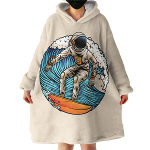 Astronaut On The Beach LKSPMA12 Hoodie Wearable Blanket