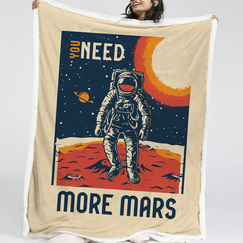 Image of Astronaut On The Mars LKSPMA13 Fleece Blanket