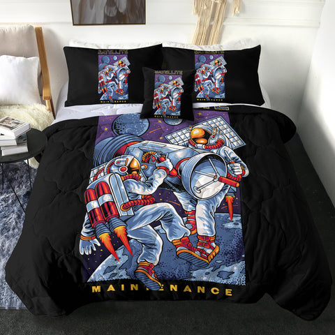 Image of Astronaut and Satellite LKSPMA15 Comforter Set