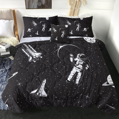 Image of Black Astronaut LKSPMA16 Comforter Set