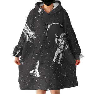 Black Astronaut LKSPMA16 Hoodie Wearable Blanket