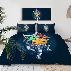 Outer Space With Astronaut LKSPMA18 Bedding Set