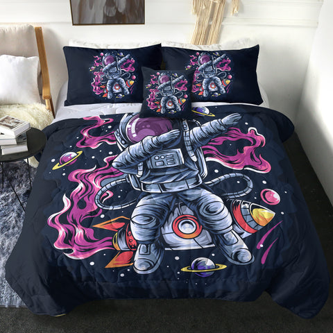 Image of Astronaut With Dabbing Style LKSPMA20 Comforter Set