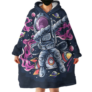 Astronaut With Dabbing Style LKSPMA20 Hoodie Wearable Blanket