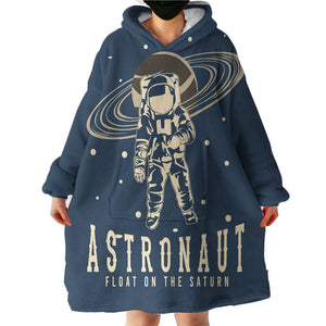 Astronaut On The Saturn LKSPMA21 Hoodie Wearable Blanket