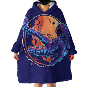 Astronaut Kick The Ball LKSPMA23 Hoodie Wearable Blanket