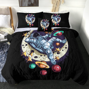 Astronaut Relaxing On The Moon LKSPMA24 Comforter Set