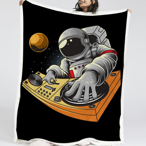 Image of DJ Astronaut LKSPMA26  Sherpa Fleece Blanket