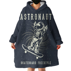 Astronaut Freestyle With Skateboard LKSPMA32 Hoodie Wearable Blanket