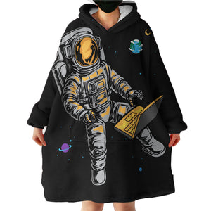 Astronaut Working On The Space LKSPMA39 Hoodie Wearable Blanket